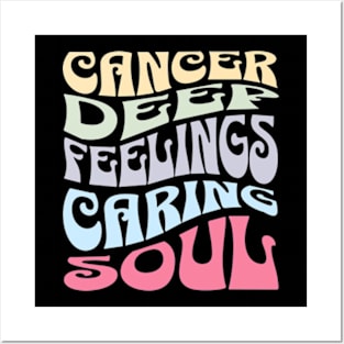 Cancer: Deep Feelings Caring Soul Zodiac Sign Birthday Posters and Art